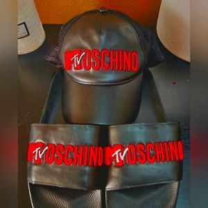 Rare H&M MTV Moschino collaboration matching snapback and slides